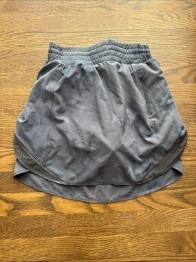 Lululemon Hotty Hot HighRise Skirt Diamond Dye Pitch Graphite Skort Size 4